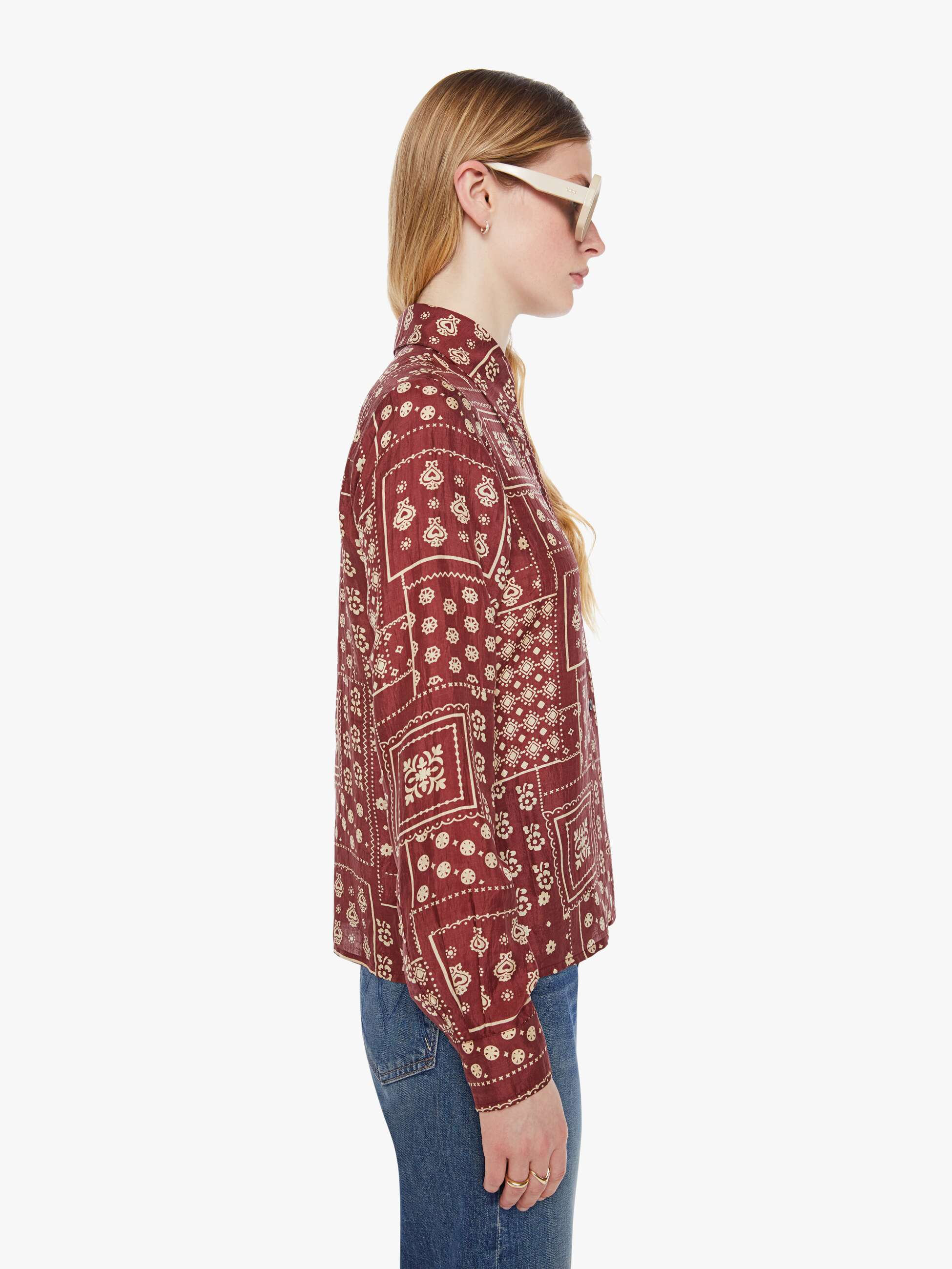 Alix of Bohemia Dolly Shirt - Brown Saddle - Image 3