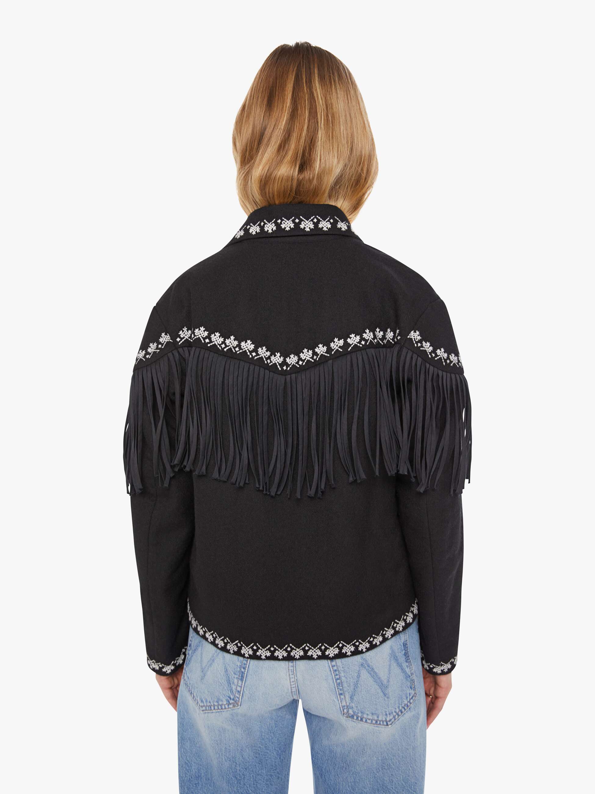 Alix of Bohemia Jude Fringe Jacket - Raven - Image 4