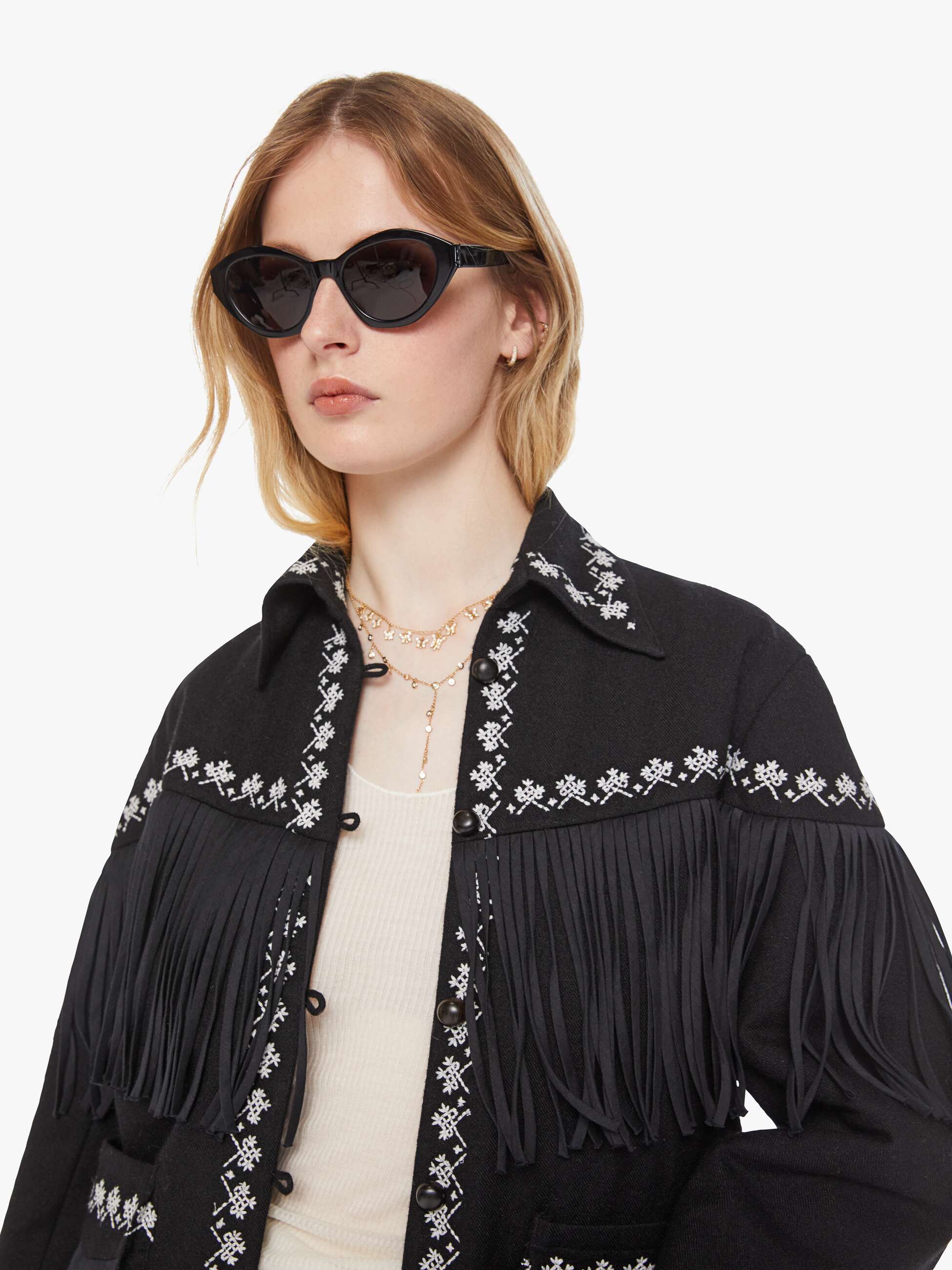 Alix of Bohemia Jude Fringe Jacket - Raven - Image 6
