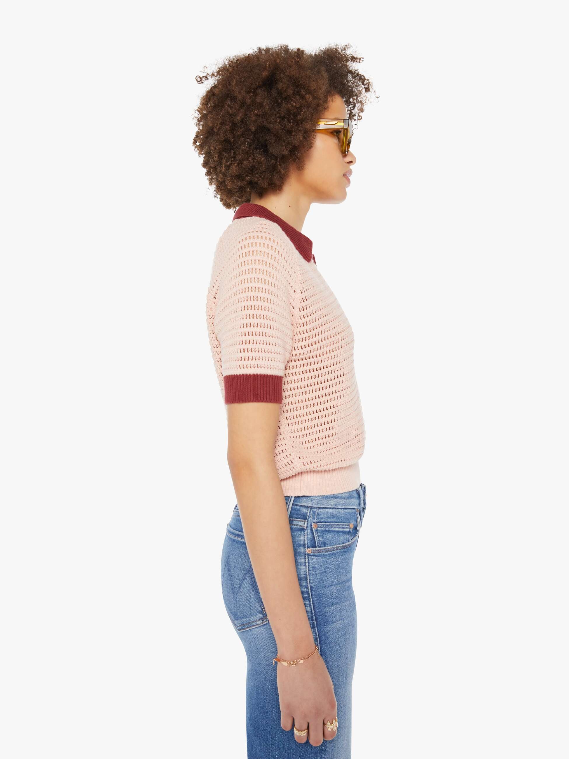 Alix Of Bohemia Lessi Crochet Top - Blush - Image 3