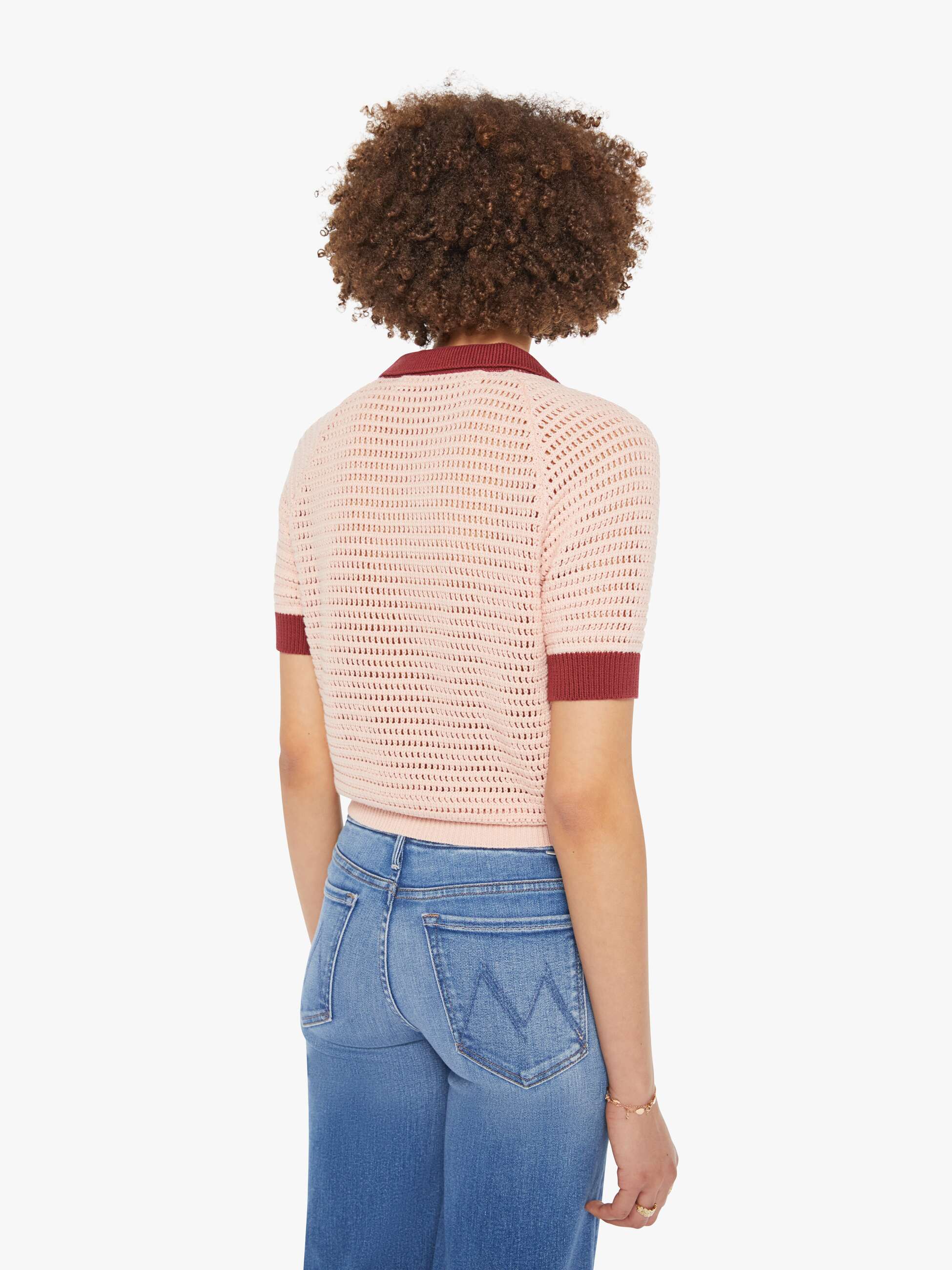 Alix Of Bohemia Lessi Crochet Top - Blush - Image 4