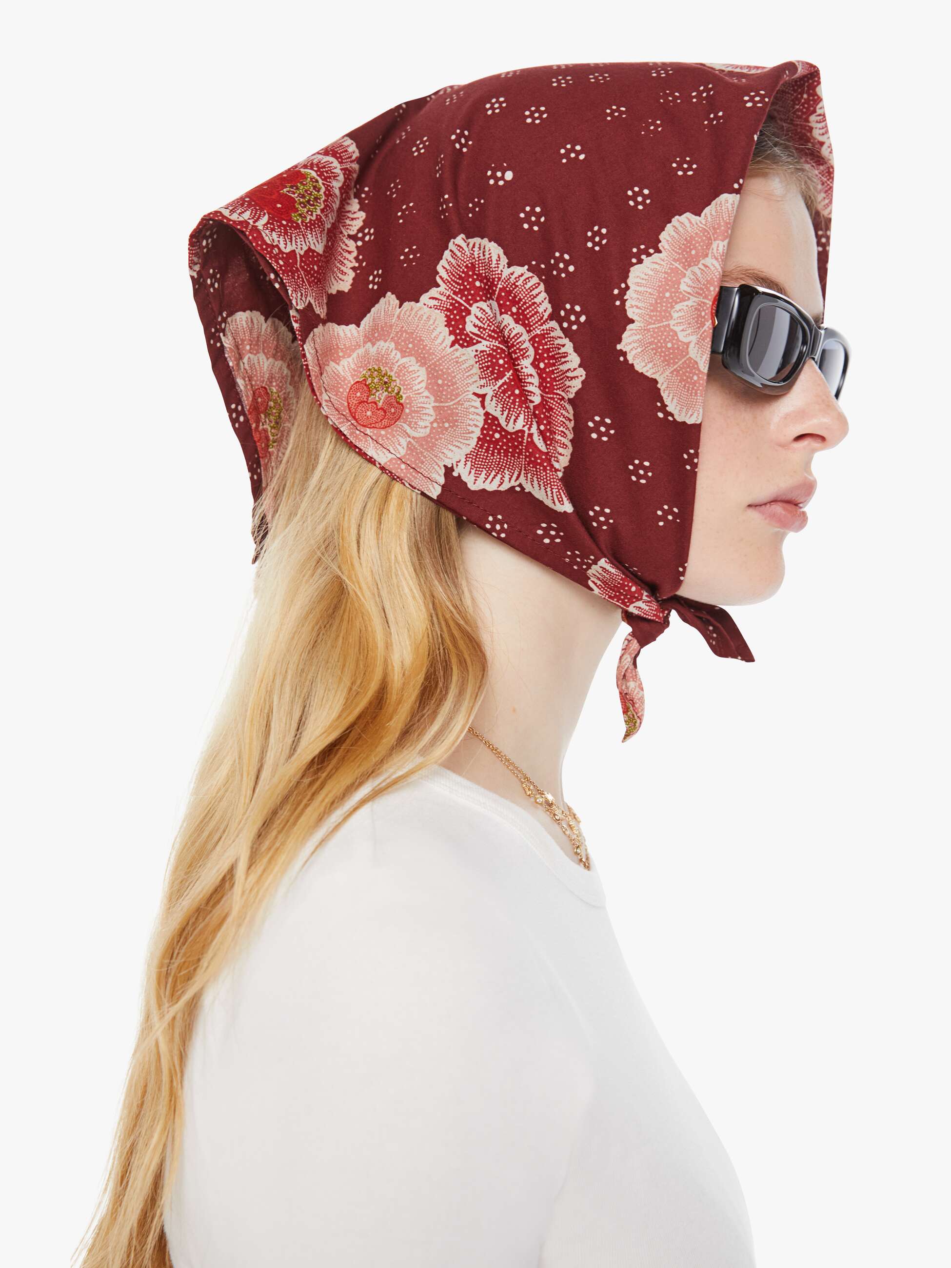 Natalie Martin Square Scarf - Poppy Cherry - Image 3