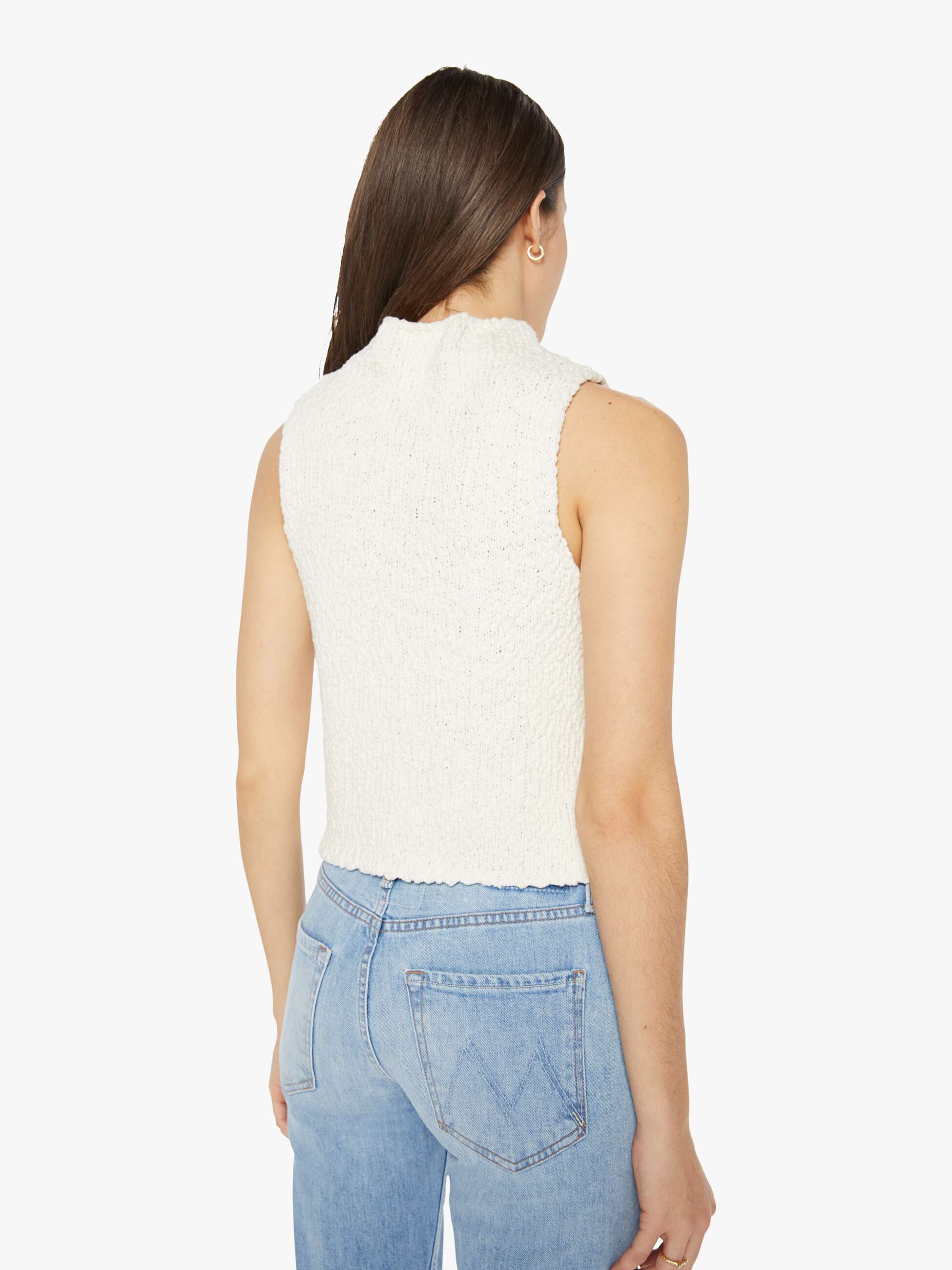 SABLYN Atticus Roll Neck Cropped Tank - Gardenia - Image 4