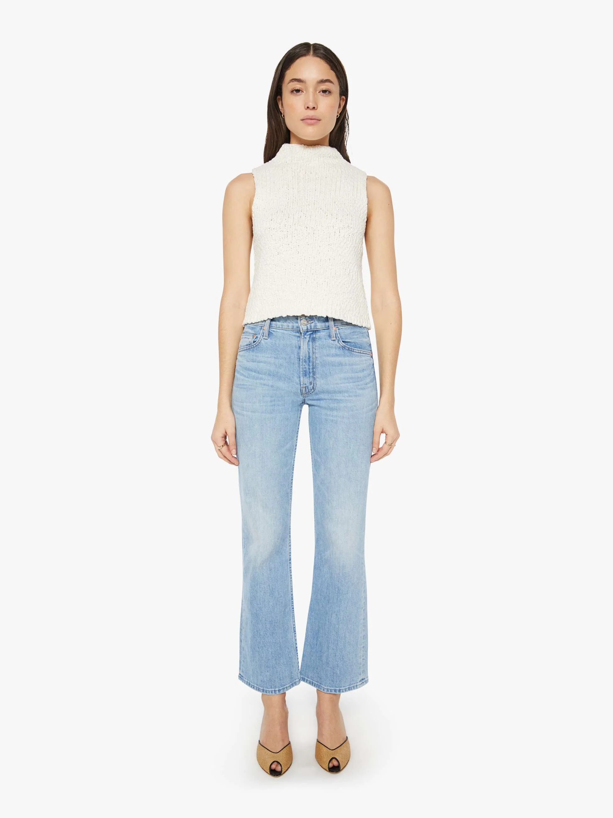 SABLYN Atticus Roll Neck Cropped Tank - Gardenia - Image 5