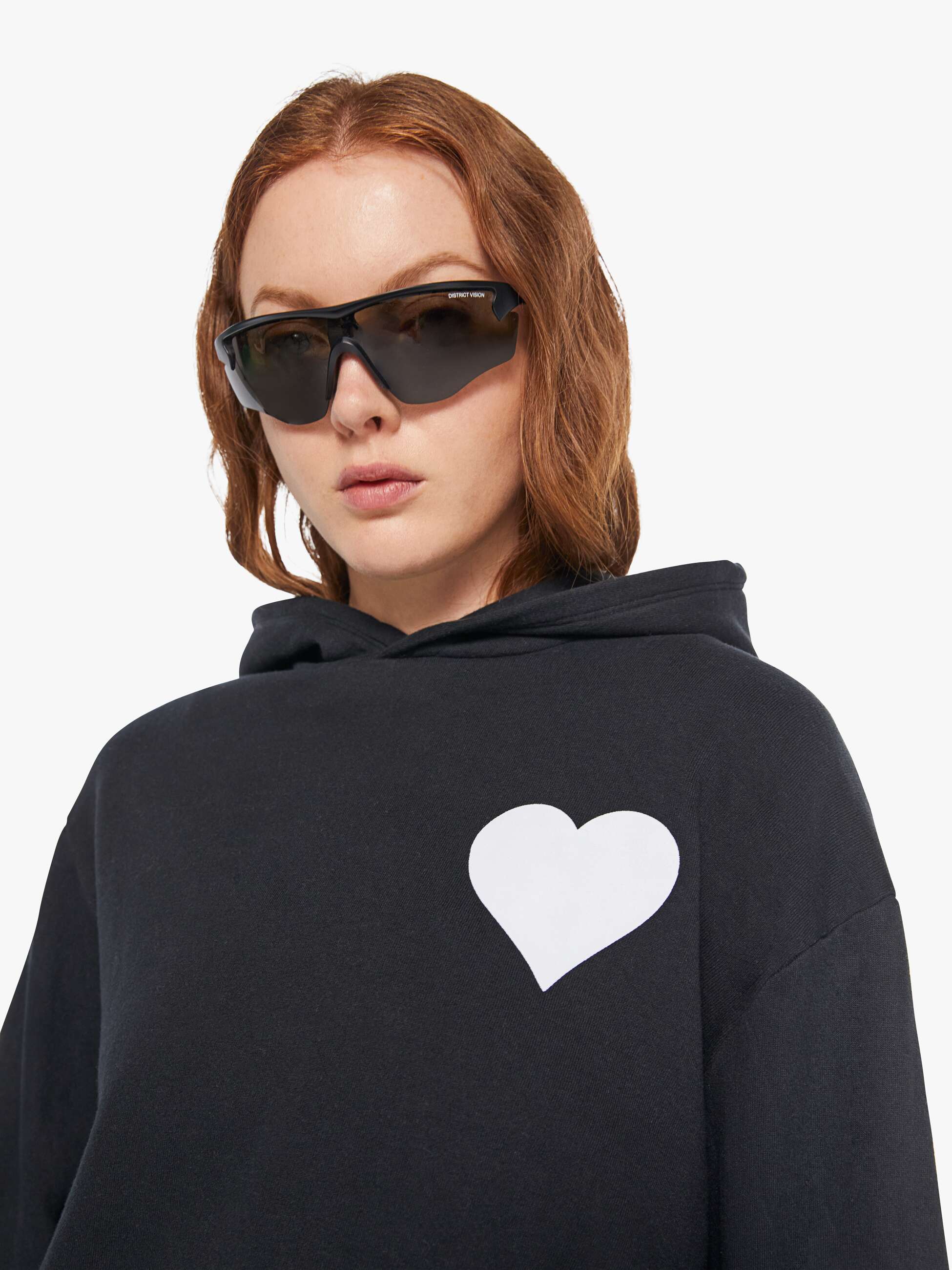 SPRWMN Heart Hoodie - Black - Image 6