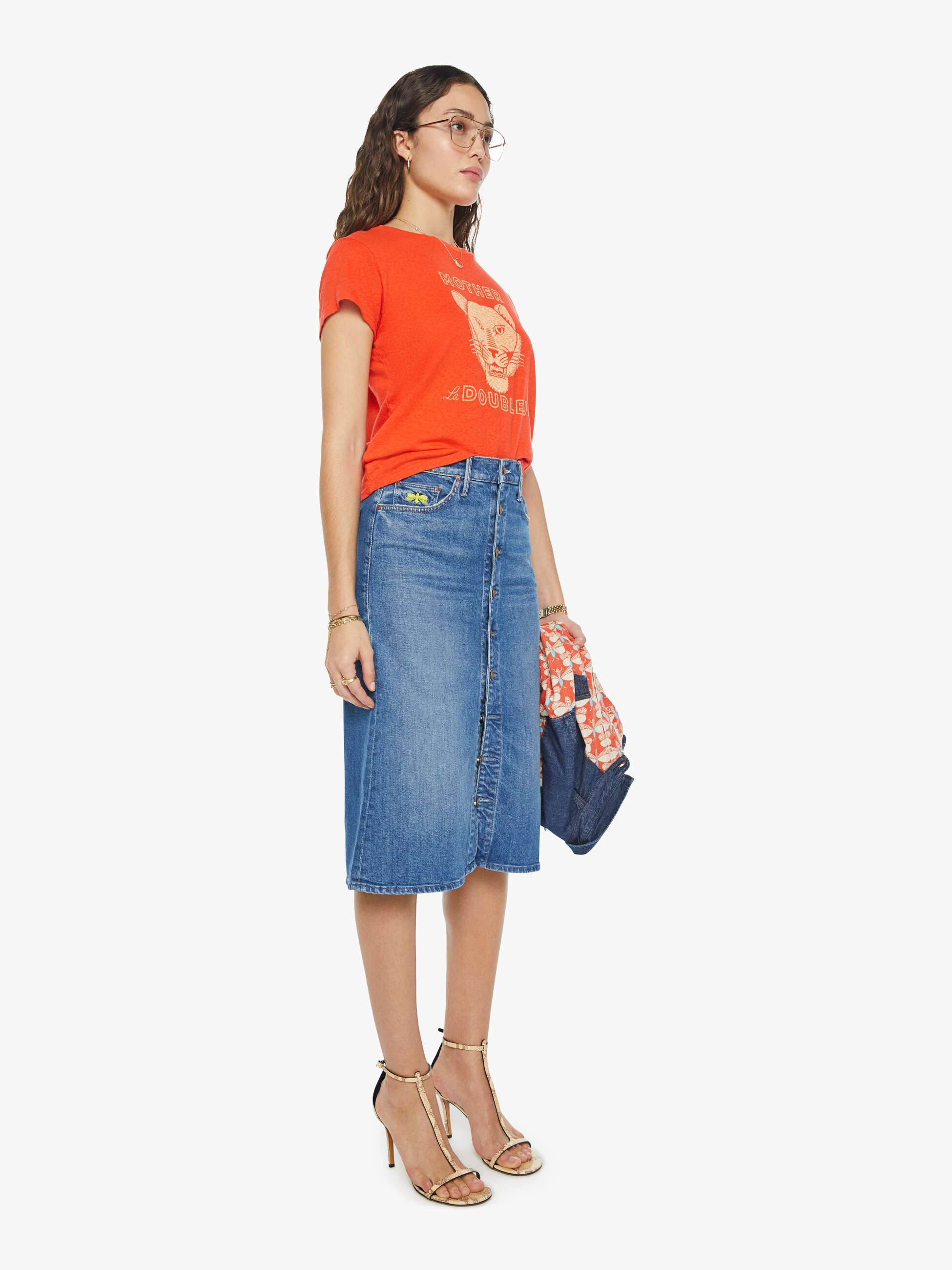 La DoubleJ x MOTHER The Button Vagabond Midi Skirt - Family Affairs - Image 6