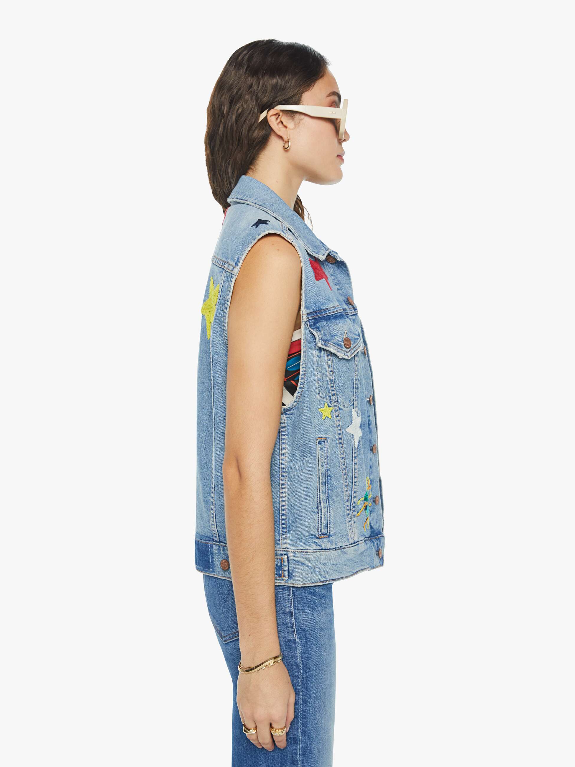 La DoubleJ x MOTHER The Clean Armhole Drifter Vest - Star Of The Show - Image 3