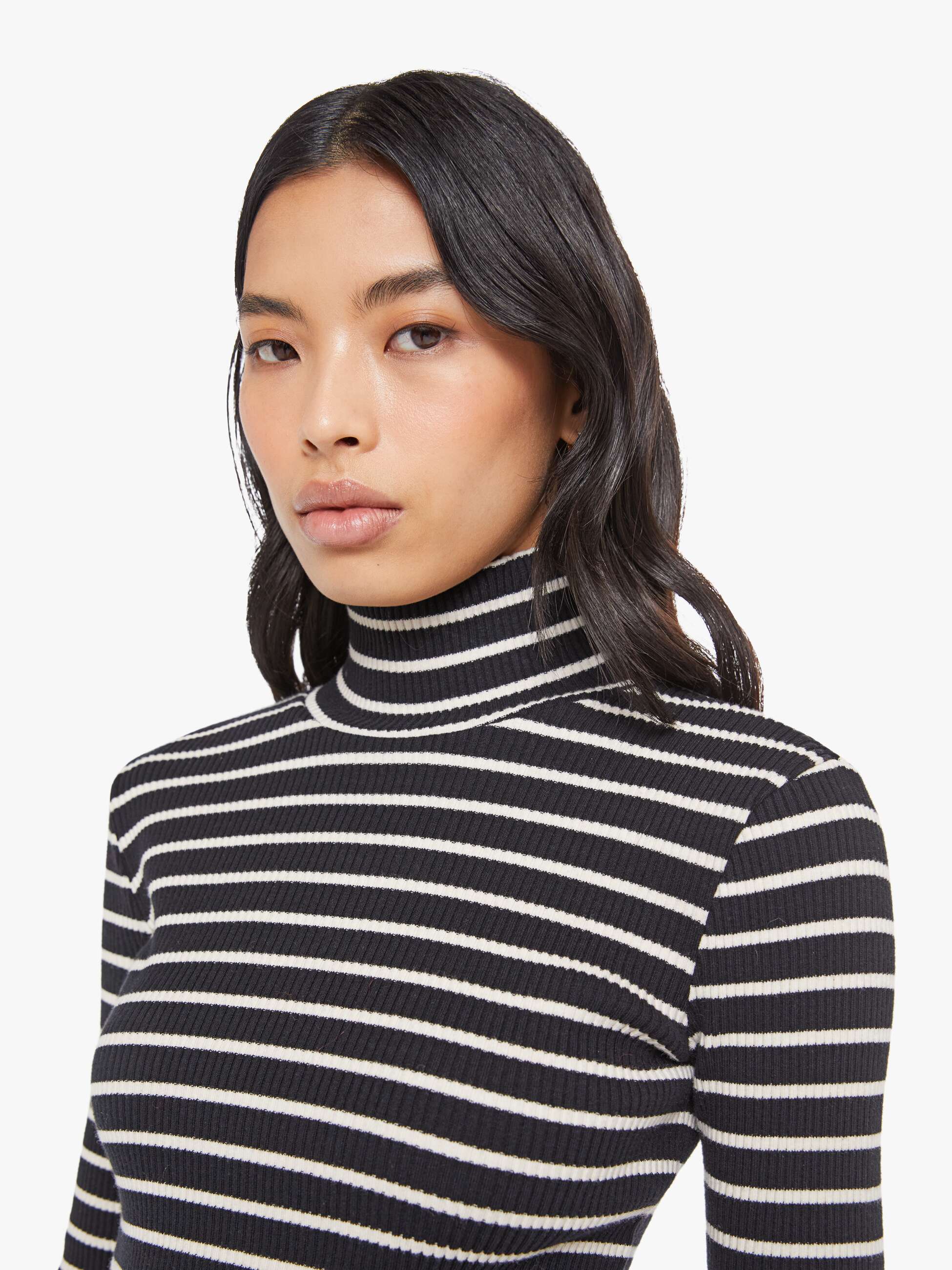 The Long Sleeve Hickey - Black And White Stripe - Image 6